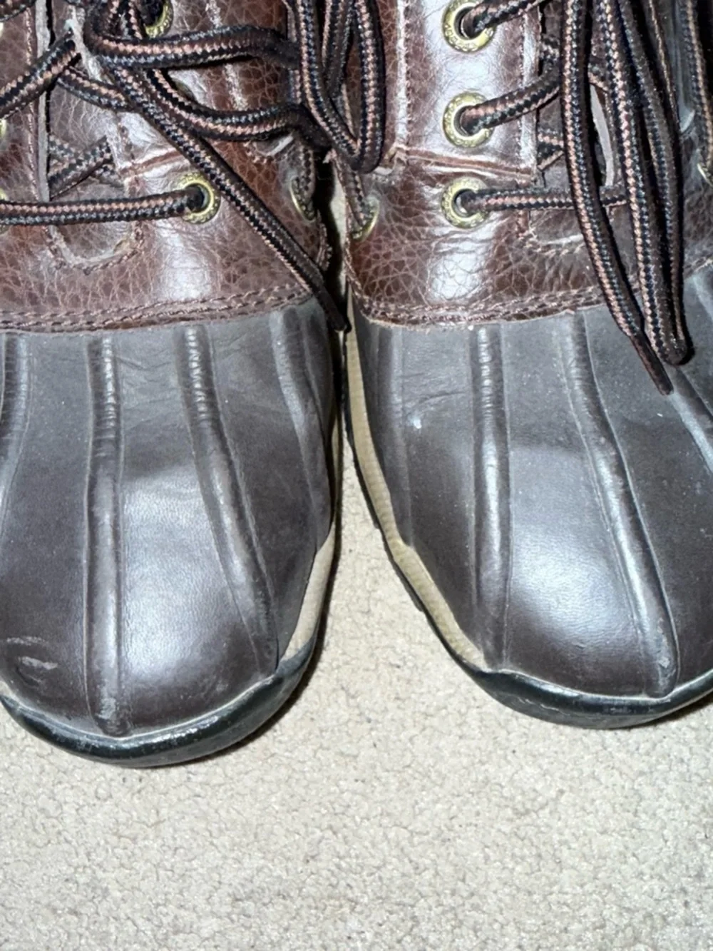 Sperry Men's Black and Brown Boat-shoes size 10